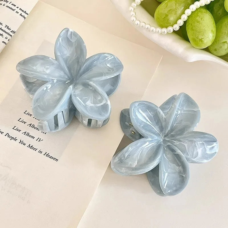 Korean Hawaiian Gradient Flower Hair Claw Clip for Women