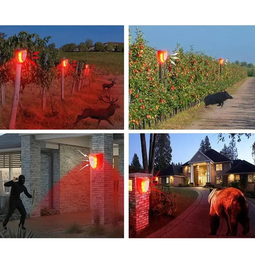 Solar Security Siren – 3-Mode Motion Sensor Animal Repeller