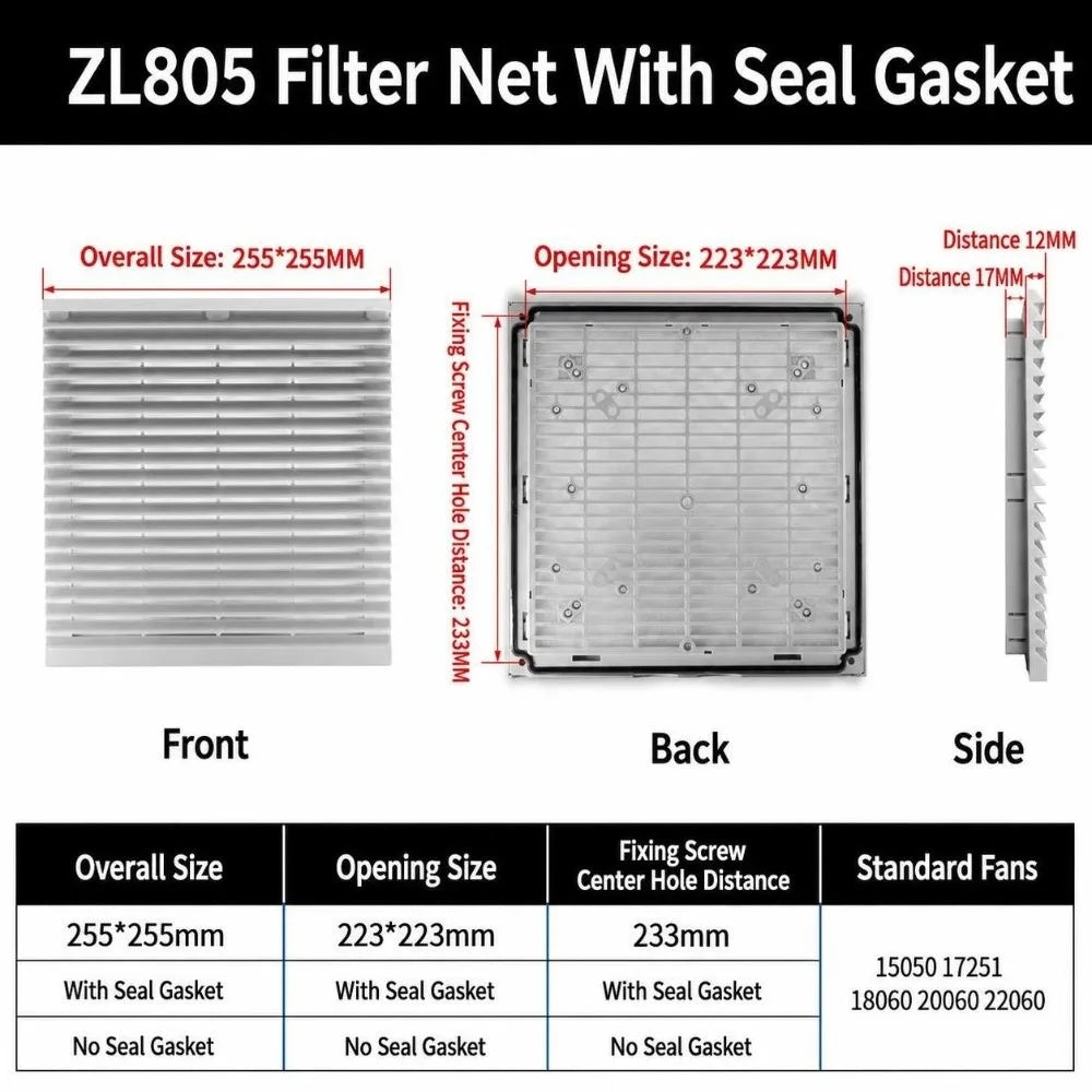 ABS Vent Grille Dustproof Waterproof Louver Fan Cover
