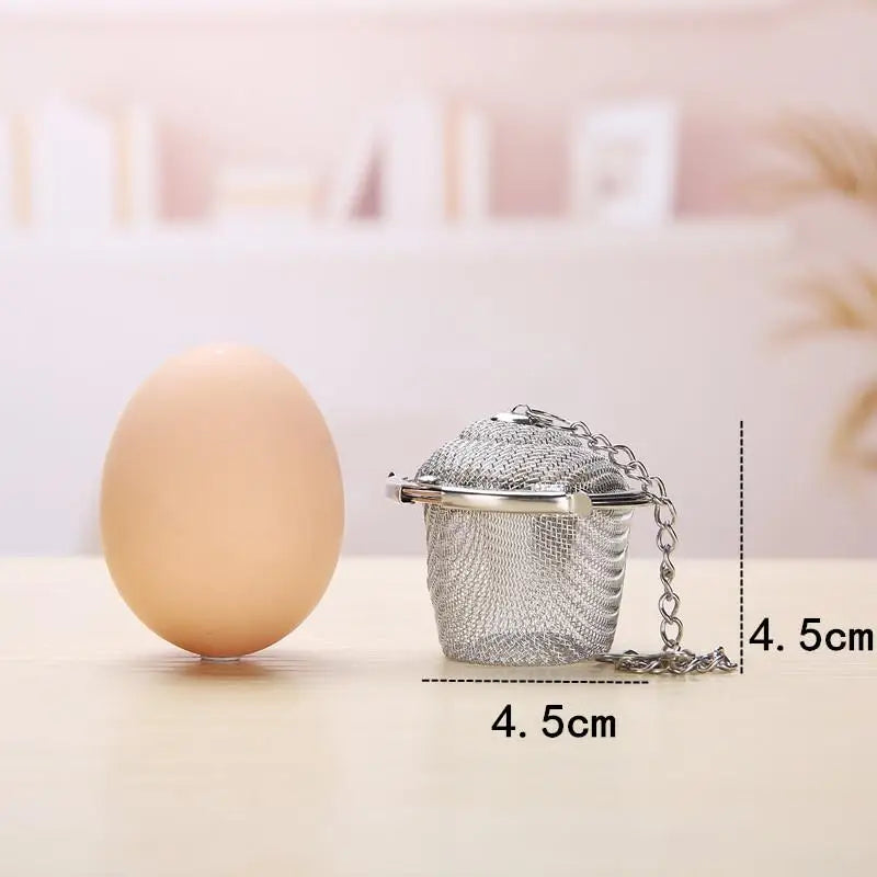 Stainless Steel Tea Ball Infuser & Spice Strainer with Chain