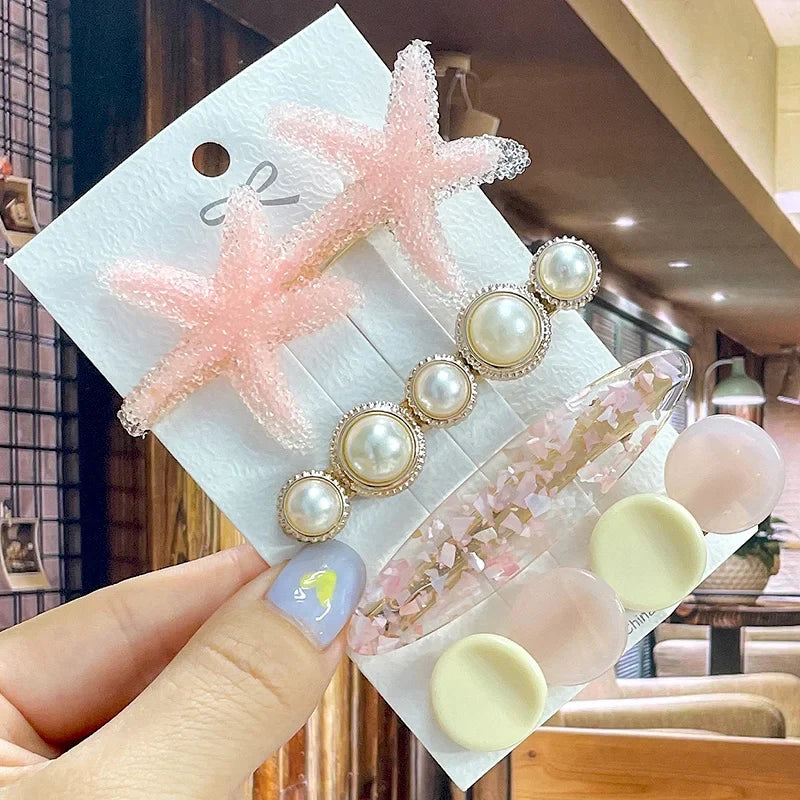 Pearl Hair Clip – Rhinestone Flower Barrette for Women & Girls
