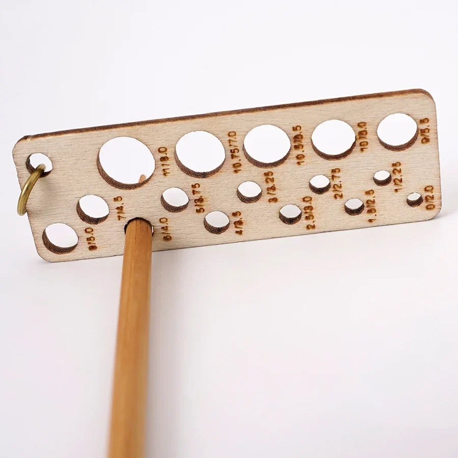 Bamboo Knitting Stitch Marker & Ruler Set – Wood Yarn Tools