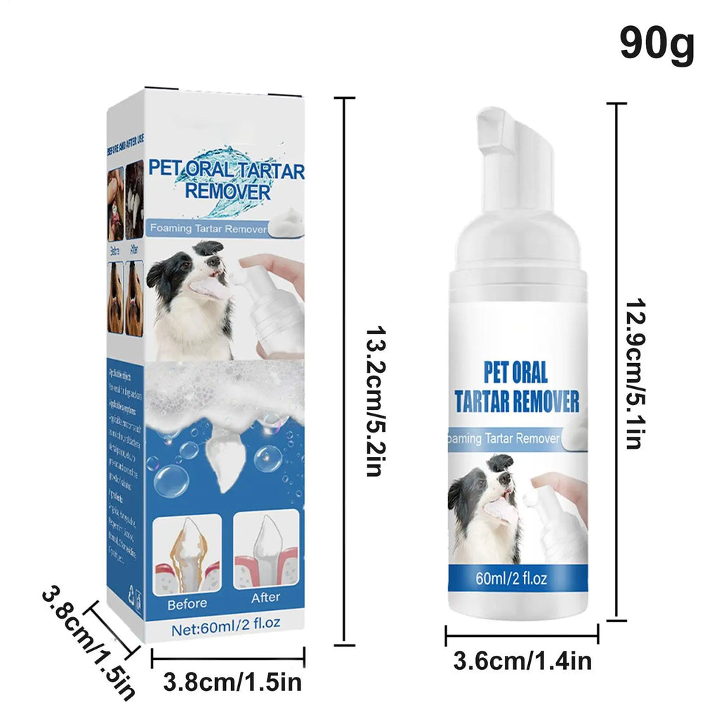 Pet Dental Foam Spray – Tartar & Bad Breath Remover for Dogs & Cats