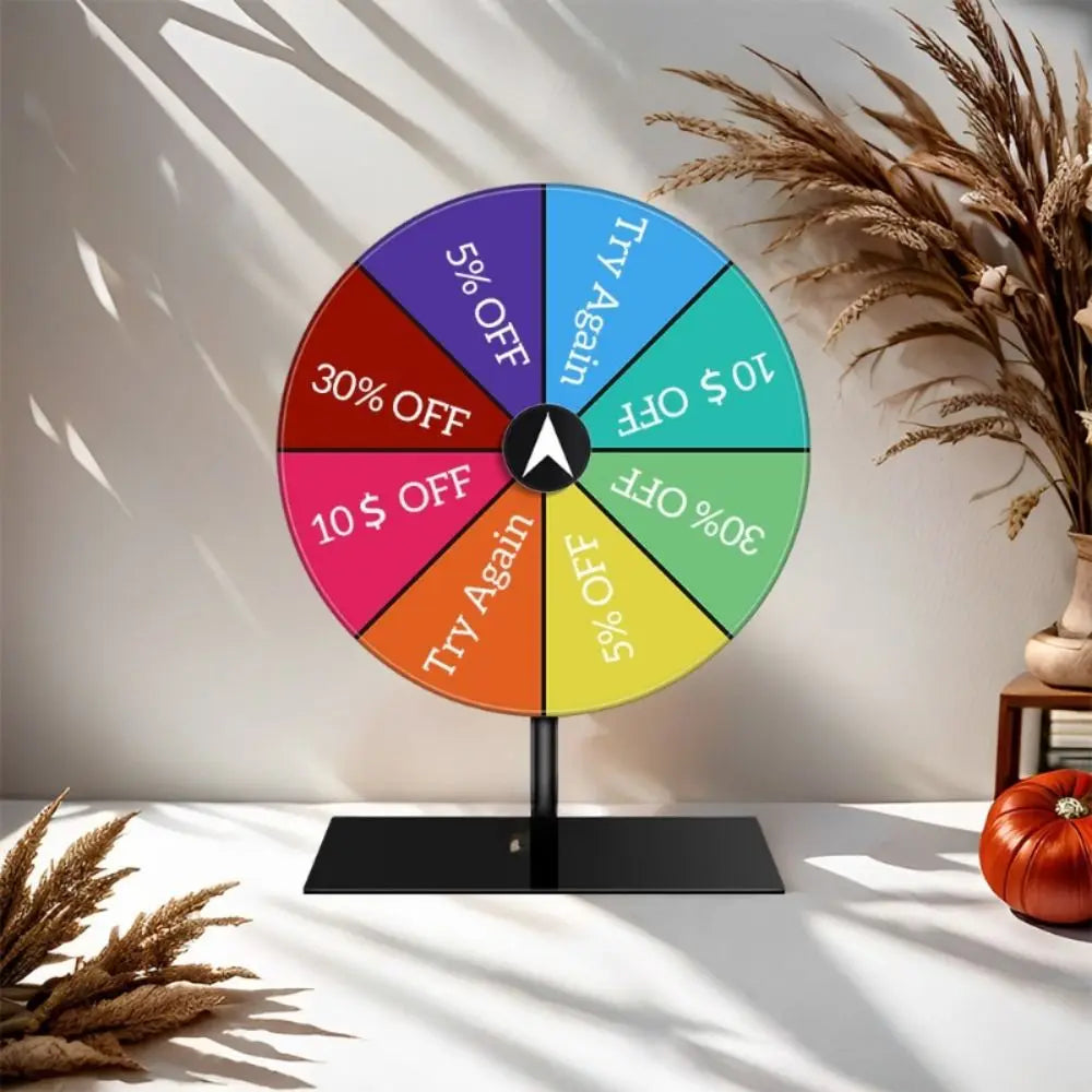 Multicolor Editable Prize Wheel – 8-Slot Spinner Game