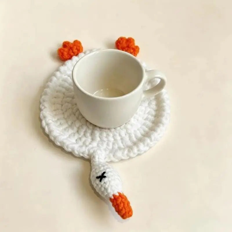 Handmade Animal Crochet Coaster & Desktop Storage Tray