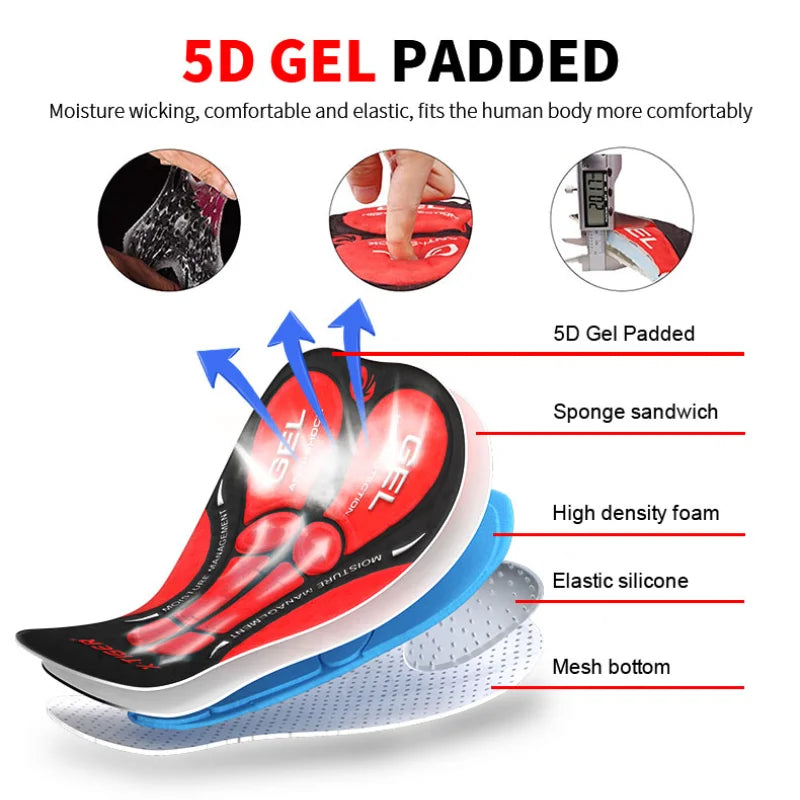 X-TIGER Men's 5D Gel Pad Cycling Underwear Shorts | MTB Road