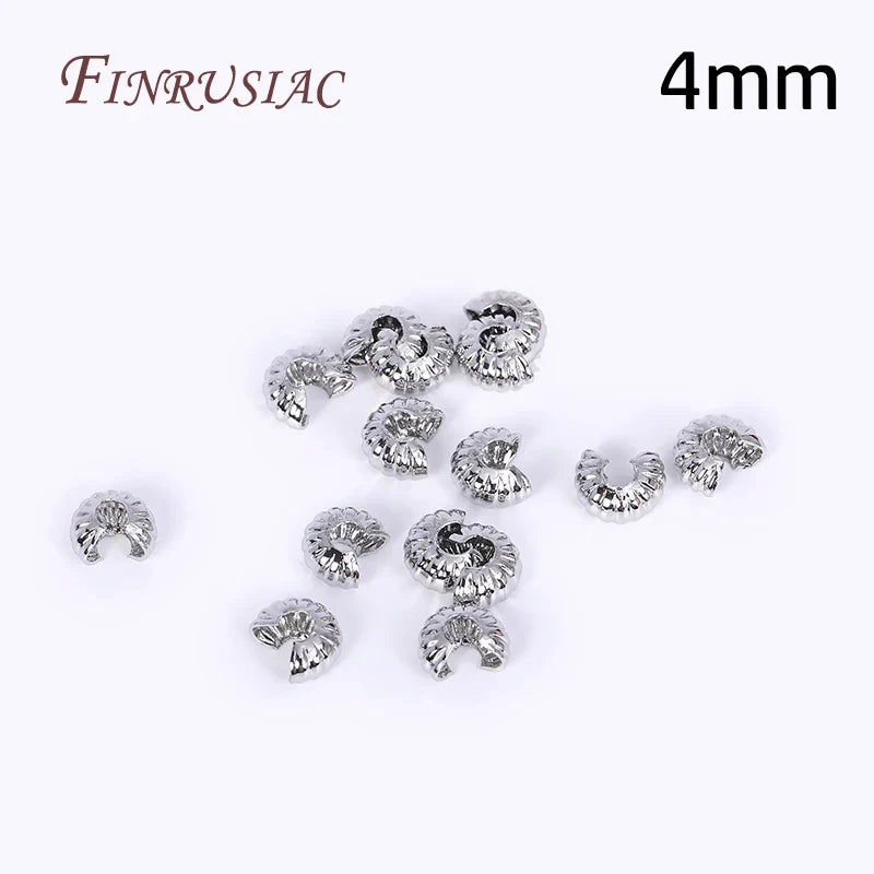50Pcs 18K Gold Plated Crimp Beads & Covers | DIY Jewelry Findings