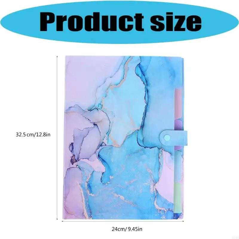 Plastic File Folder with Button Closure & Divider Sections