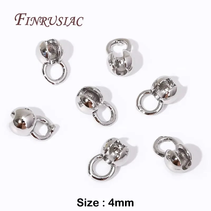 18K Gold Plated Crimp Beads & Bead Tip Connectors – 10–20 Pcs