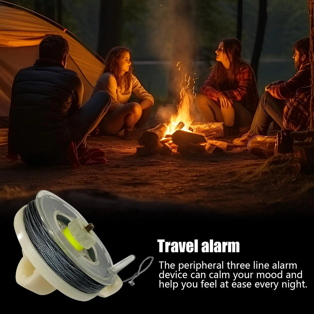 Outdoor Trip Wire Perimeter Alarm – Reusable Reel 82ft Cord