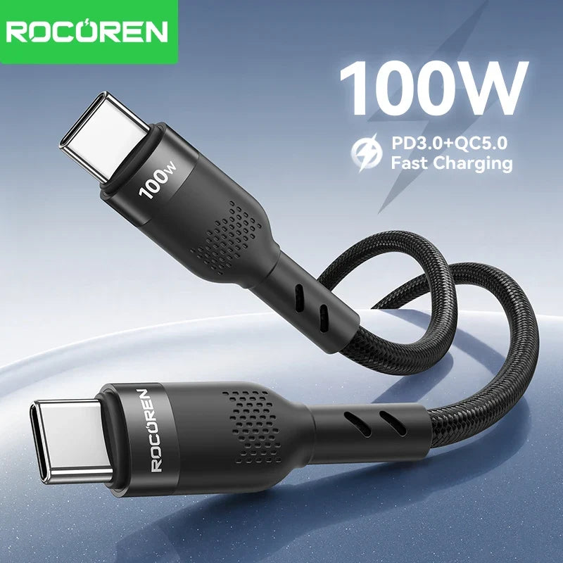 Rocoren 100W USB-C to USB-C Fast Charging Cable 1m/2m