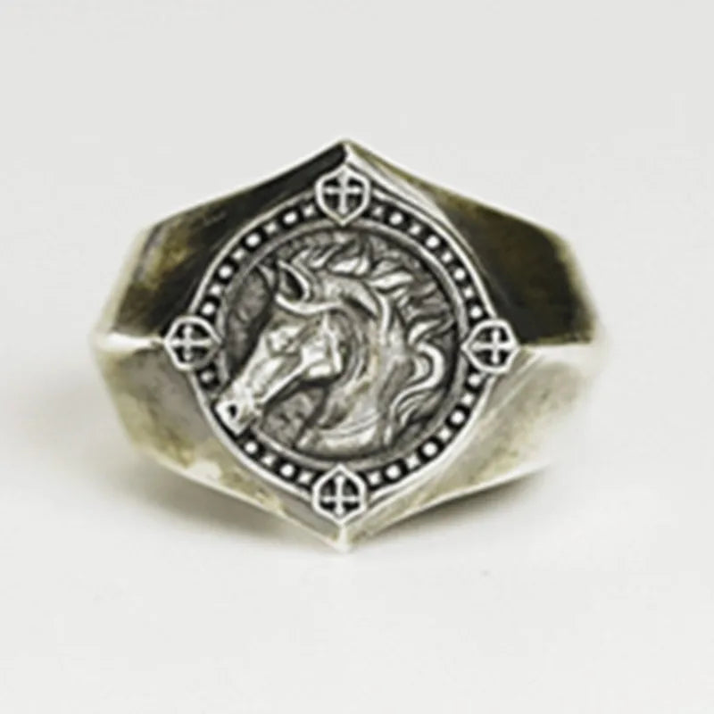 Vintage Punk Adjustable Ring – Eagle Tiger Snake Charm