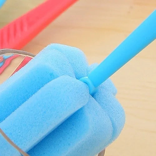 2-Pack Sponge Brush Set for Wine Glasses, Bottles & Cups