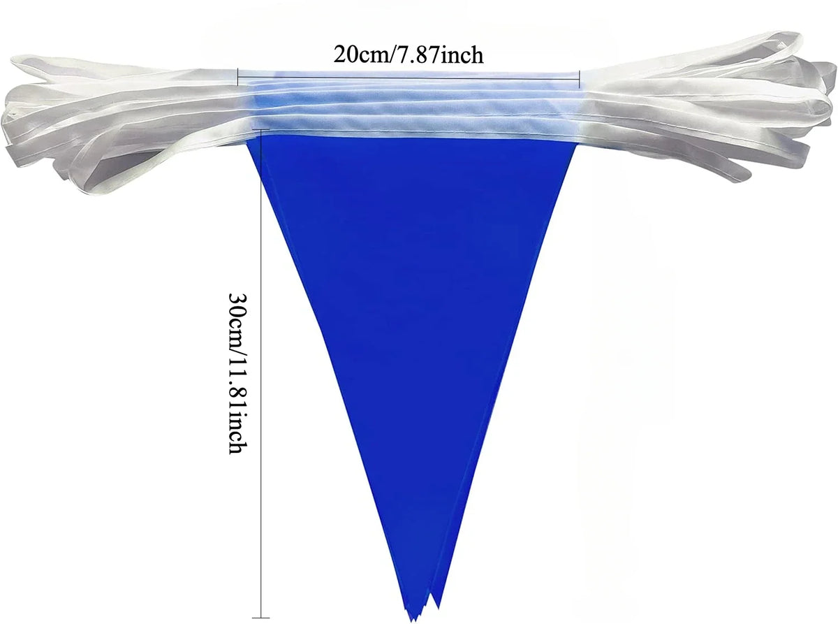 Navy Blue Pennant Bunting Banner 33Ft – Party & Wedding Decor