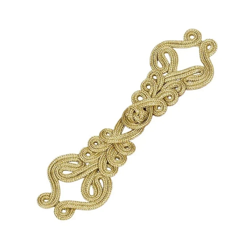 Vintage Golden Silk Chinese Frog Buttons – Handmade Knot