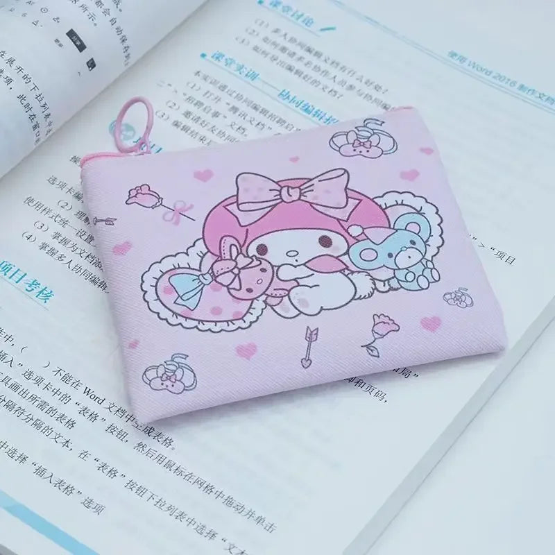 Sanrio Kuromi Kawaii Mini Coin Purse Wallet Keychain Bag