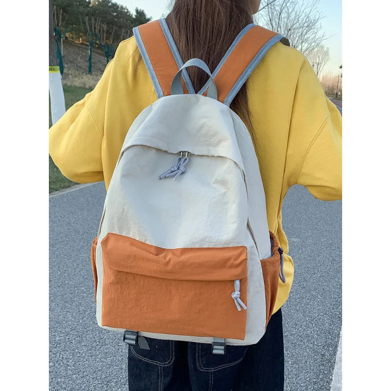 Nixie Girls Patchwork Backpack – Stylish School Shoulder Bag