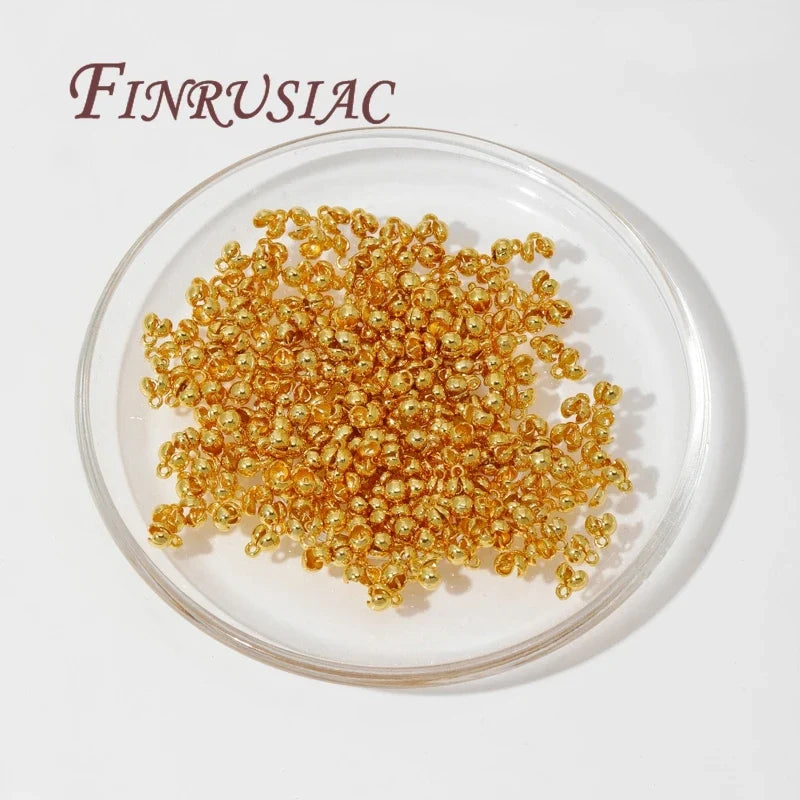 18K Gold Plated Crimp Beads & Bead Tip Connectors – 10–20 Pcs