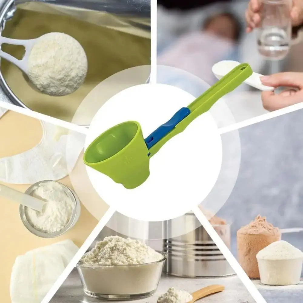 2-in-1 Sliding Coffee Scoop & Funnel | Reusable Plastic Tool