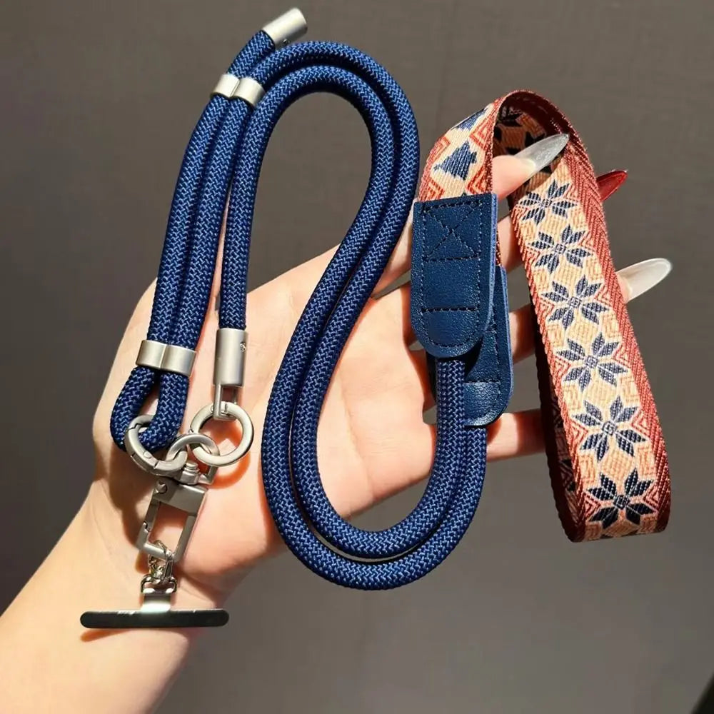 Universal Adjustable Phone Lanyard Strap – Metal Hook, 360° Rotation