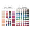 Soft Summer Seasonal Color Palette Cards – Makeup & Fashion Guide
