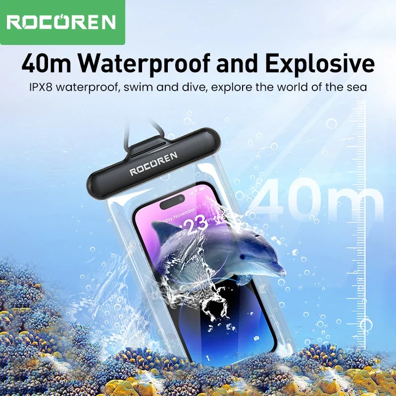 Rocoren Waterproof Phone Case Bag – Universal Swim Cover