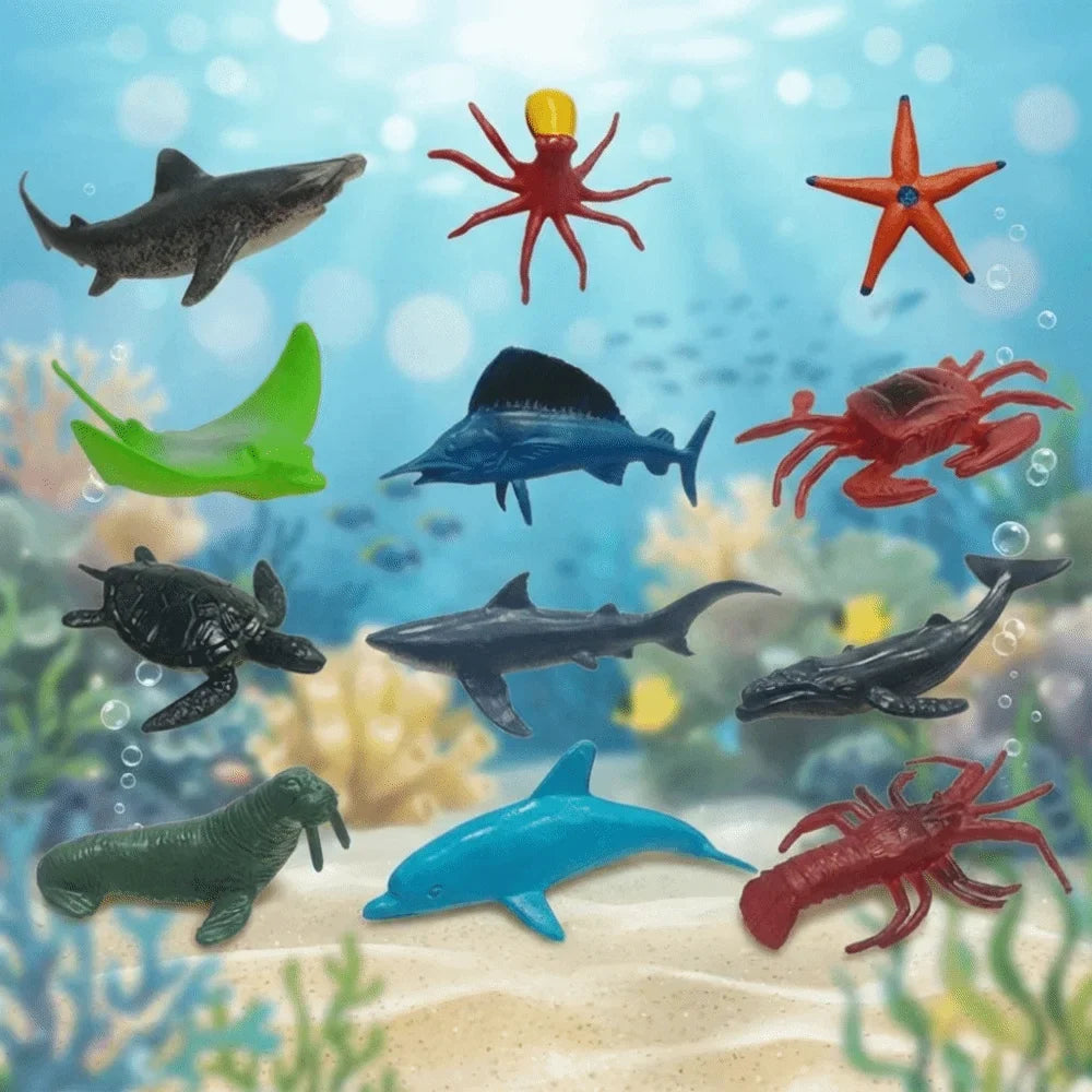 Realistic Sea Life Model Set – Multicolor Marine Animal Figures