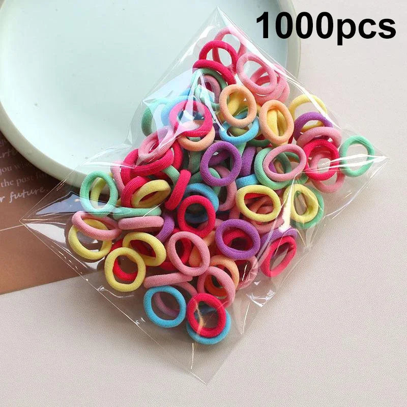 200PCS Colorful Nylon Elastic Hair Ties for Girls | Ponytail Bands