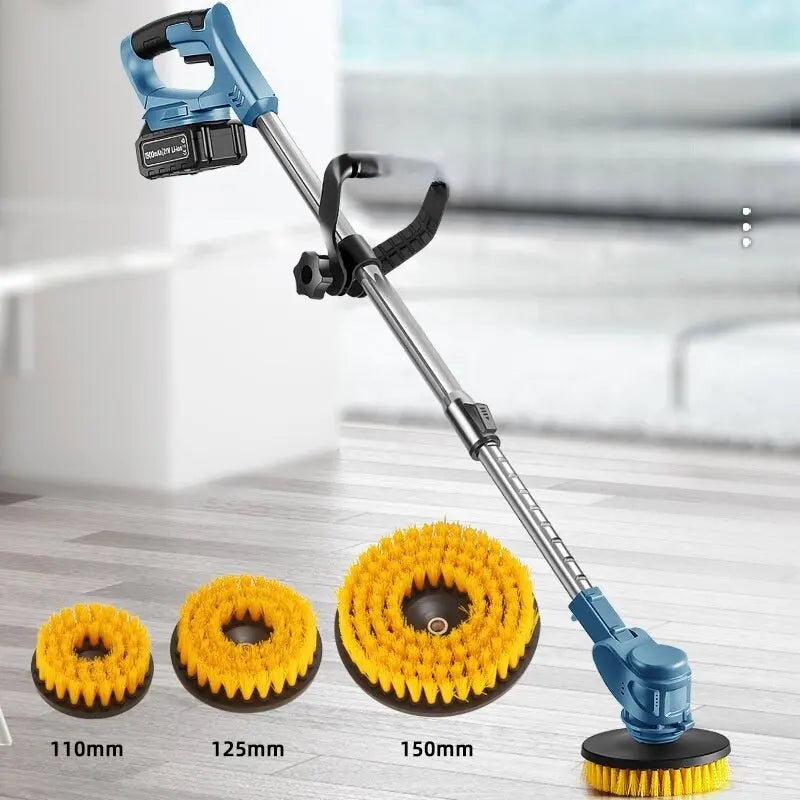 Retractable Electric Cleaning Brush – Bathroom & Floor Scrubber