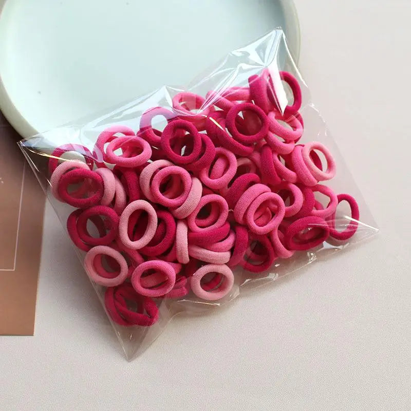 200PCS Colorful Nylon Elastic Hair Ties for Girls | Ponytail Bands
