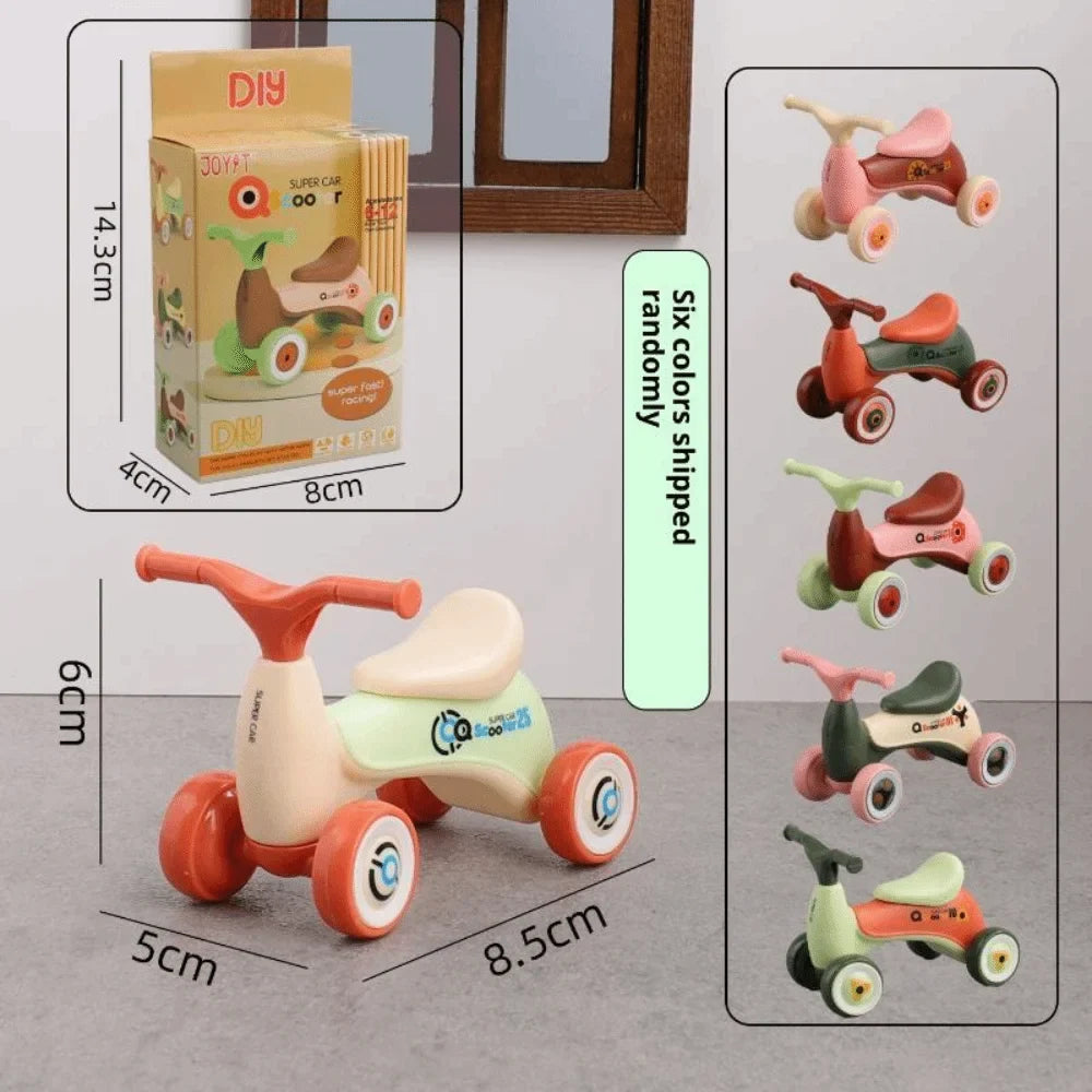 Miniature Plastic Scooter Dollhouse Decoration | Mini Balance Car