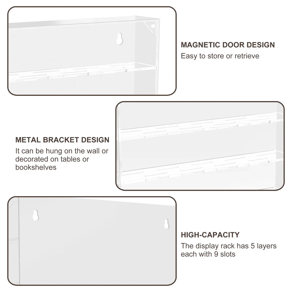 5-Layer Acrylic Coin Display Case – 45-Slot Medal Organizer