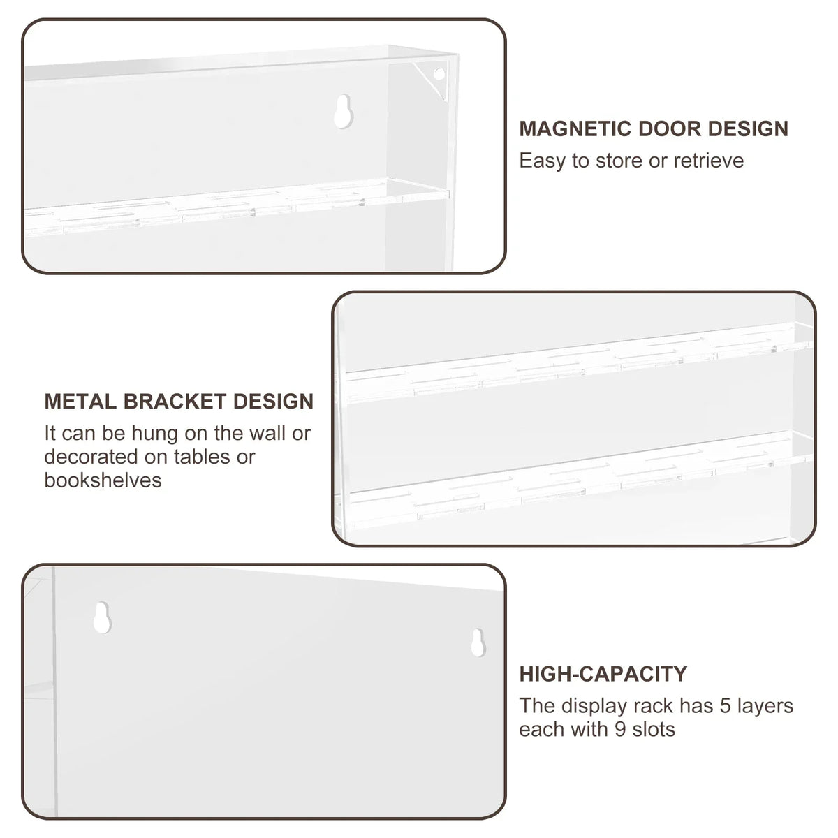 5-Layer Acrylic Coin Display Case – 45-Slot Medal Organizer