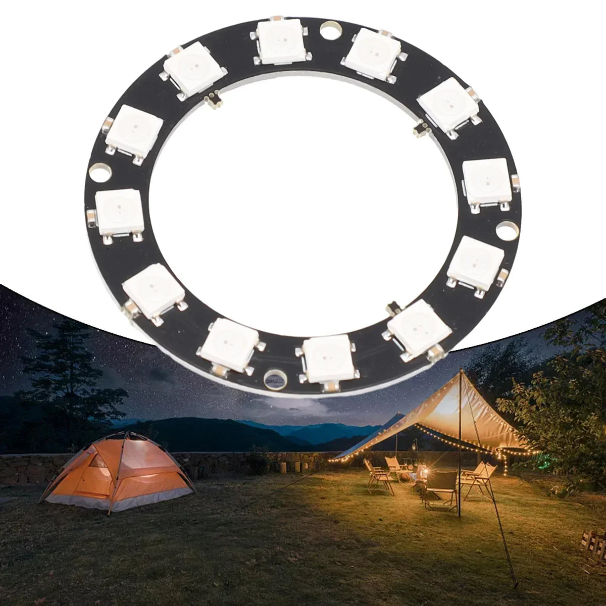 WS2812 NeoPixel 5V RGB LED Ring – Individually Addressable