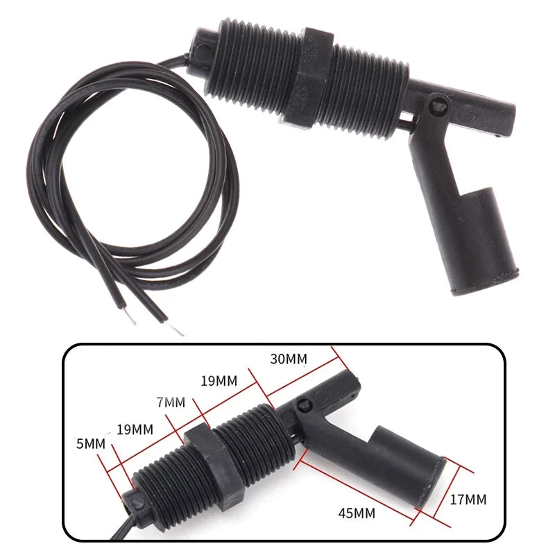 PP Plastic Ball Float Switch 12V–110V Water Level Sensor