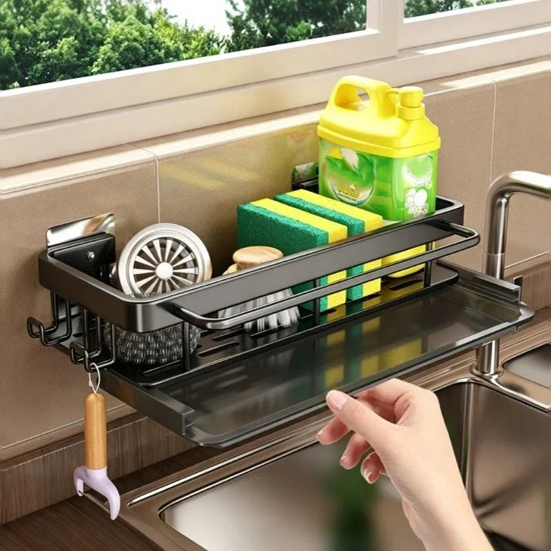 Wall-Mounted Aluminum Kitchen Rack | Rust-Resistant Storage