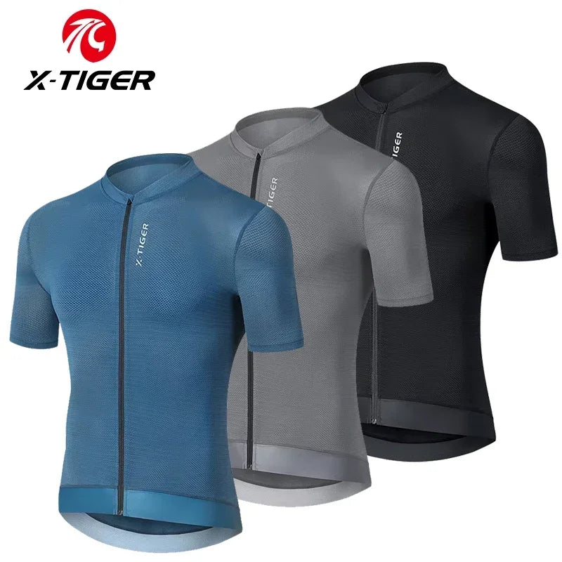X-TIGER Men's Summer Cycling Jersey | Breathable Short Sleeve