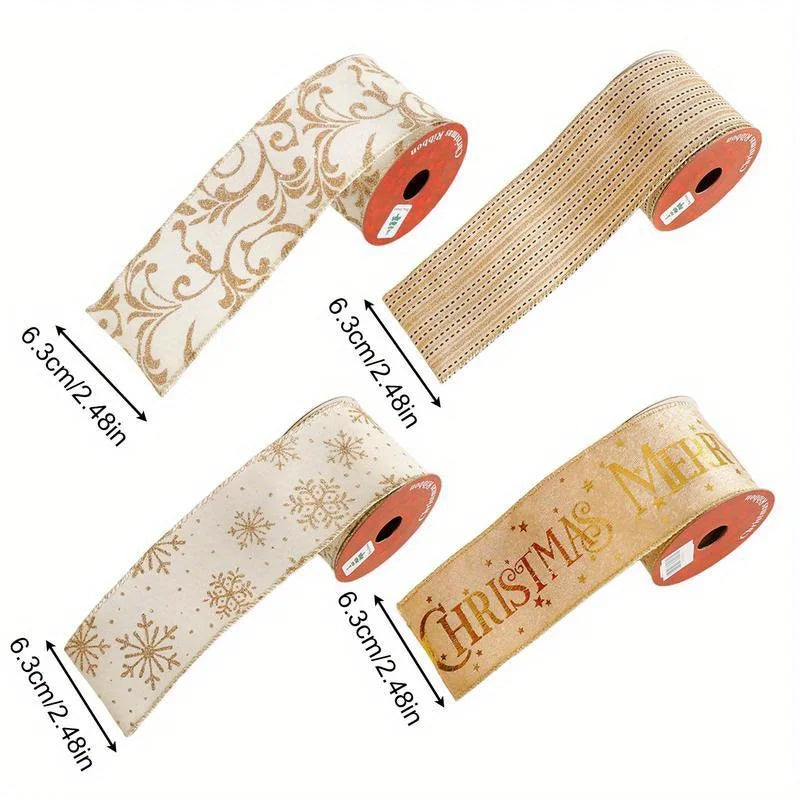 Velvet Christmas Ribbon Roll 3 Yards – Holiday Gift Wrapping
