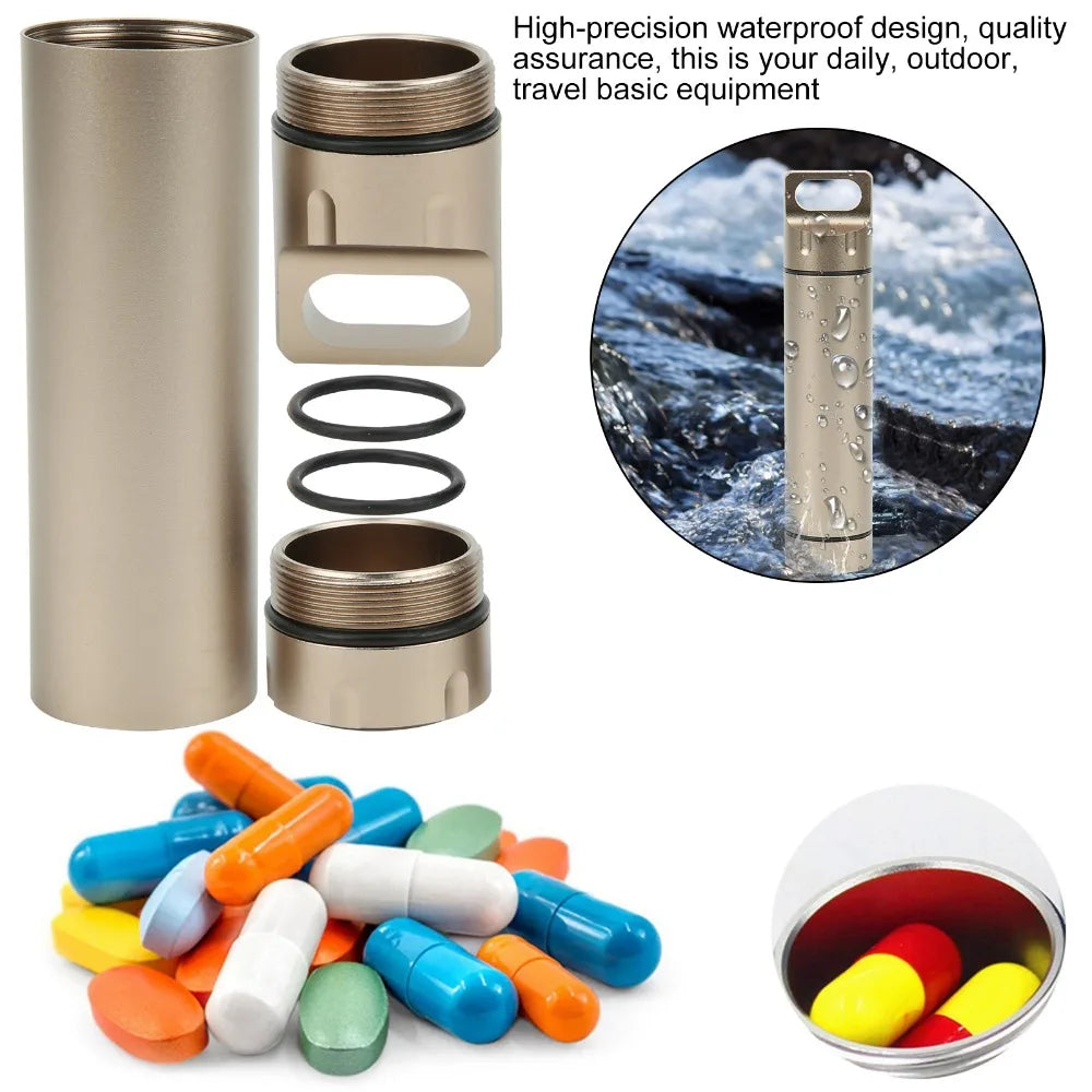 Aluminum Alloy Waterproof Pill Case – CNC Machined Portable