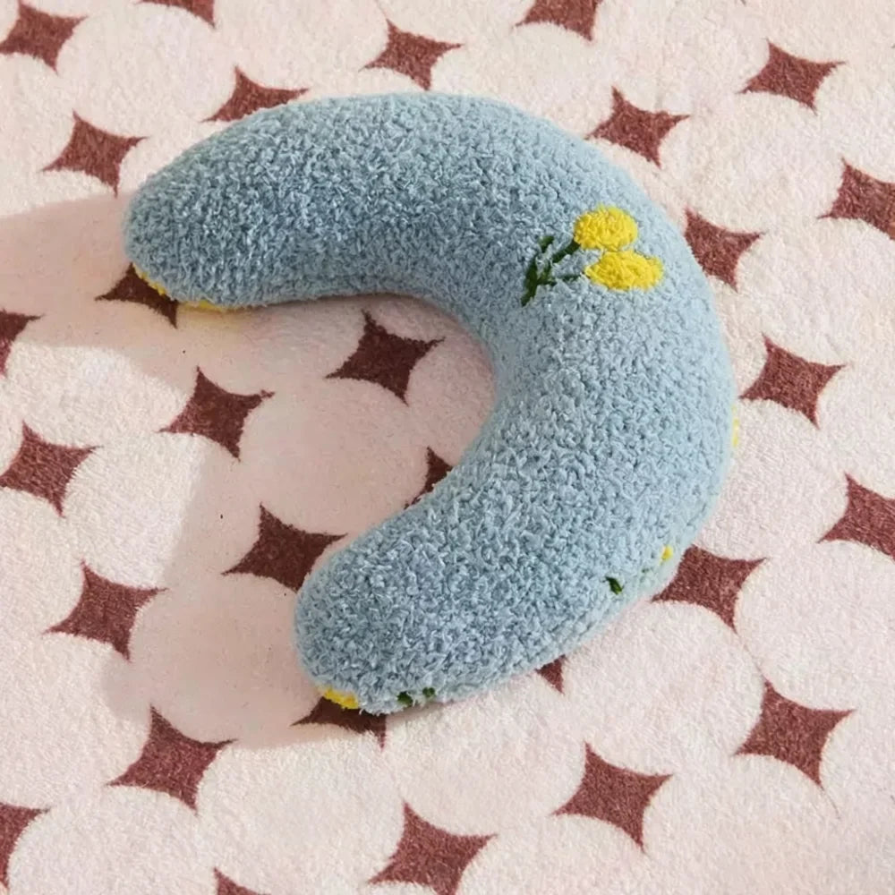 U-Shaped Plush Pet Pillow – Soft Sleeping Mat for Cats & Dogs