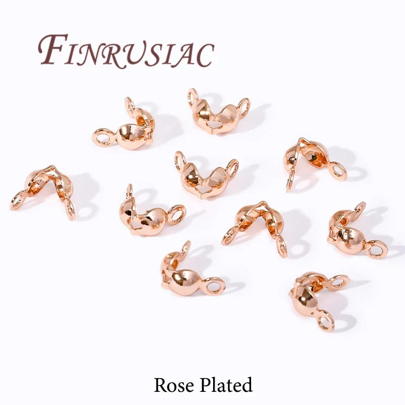 18K Gold Plated Crimp Bead Covers 3.2mm & 4mm | DIY Jewelry