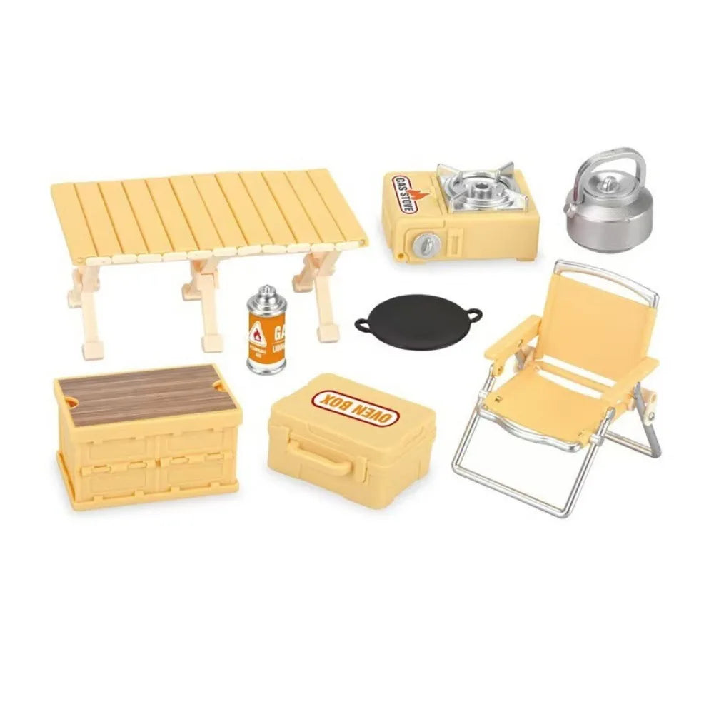 Miniature Camping Set 8pc – Fairy Garden Dollhouse Decor