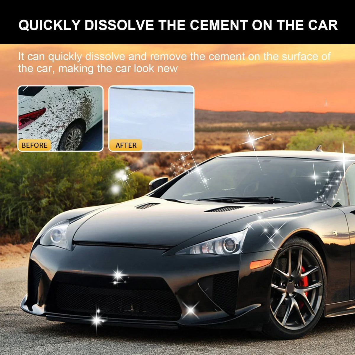 Homonth 100ml Car Cement Stain Remover Spray Kit | Auto Detailing