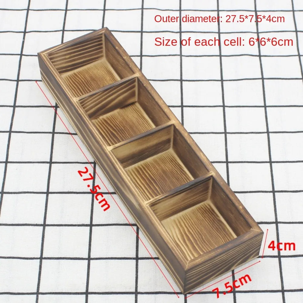 Solid Wood Tea Bag Holder – Retro Vintage Desktop Organizer