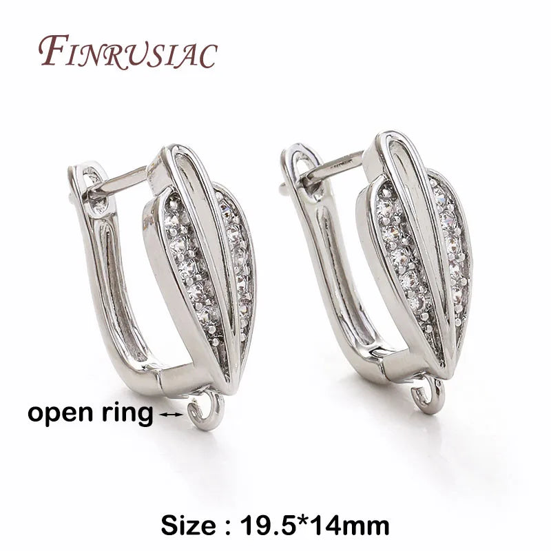 18K Gold Plated Zircon Earring Hooks – DIY Jewelry Findings