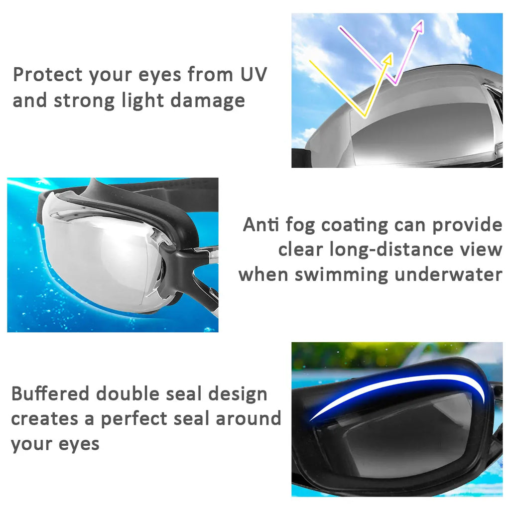 Nixie Swimming Goggles – UV Protection & Anti-Fog Wide View