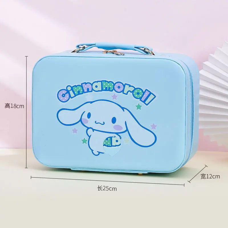 Sanrio Kawaii Large Makeup Bag with Mirror | Hello Kitty Kuromi