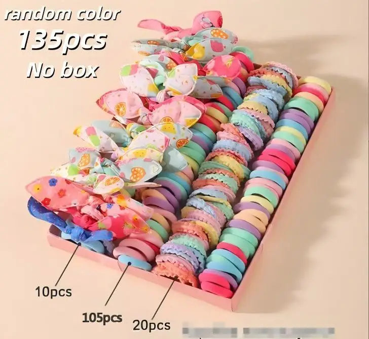 881Pcs Kids Hair Accessories – Clips, Ties & Scrunchies Set