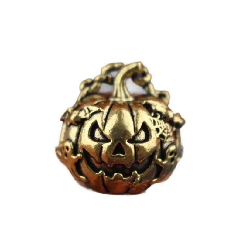 Vintage Brass Halloween Pumpkin Pendant – DIY Jewelry Charm