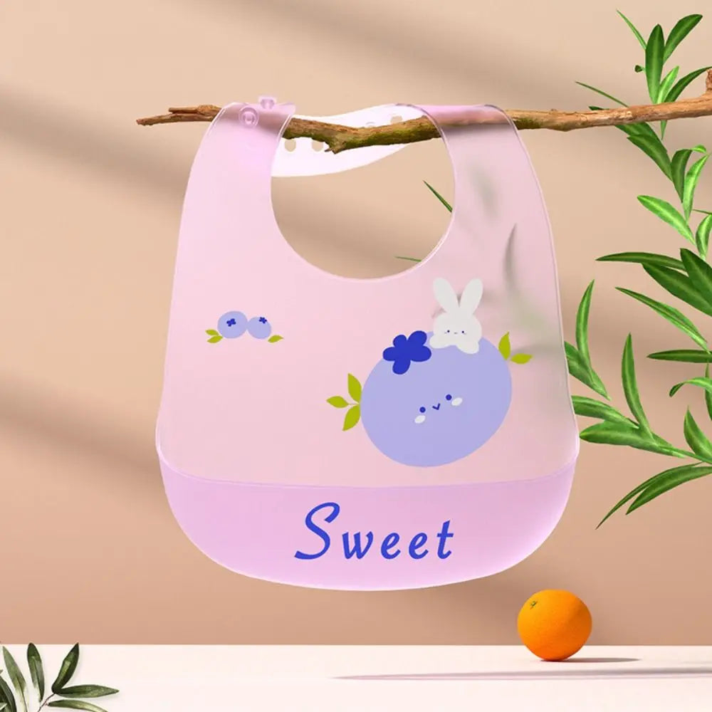 Silicone Baby Bib – Waterproof Cartoon Feeding Bib Ages 1–3